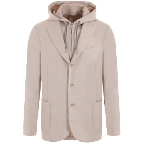 Jersey Jacket with Adjustable Hood , male, Sizes: XL - Eleventy - Modalova