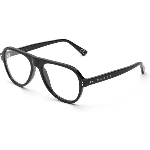 Upgrade deinen Stil mit schwarzen Brillen , Herren, Größe: 55 MM - Marni - Modalova