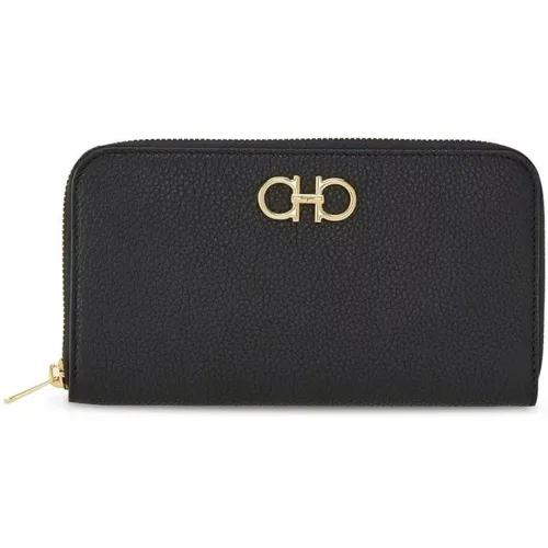 Nero Wallet , female, Sizes: ONE SIZE - Salvatore Ferragamo - Modalova