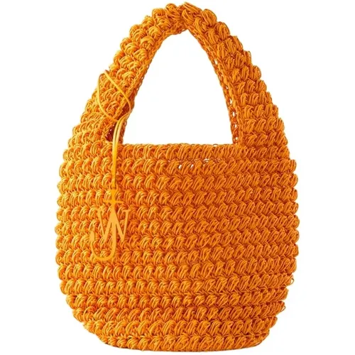 Orangefarbene Baumwoll-Popcorntasche mit Verstellbarem Riemen , Damen, Größe: ONE Size - JW Anderson - Modalova