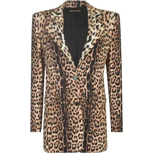 Natural Coats for Women , female, Sizes: M, S - Roberto Cavalli - Modalova