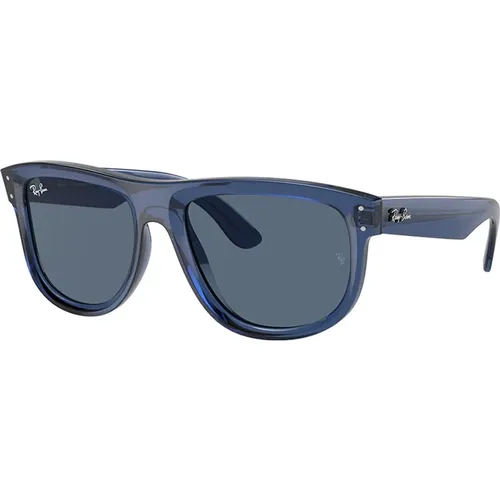 Boyfriend Reverse Sonnenbrille Blau Transparent , Herren, Größe: 56 MM - Ray-Ban - Modalova