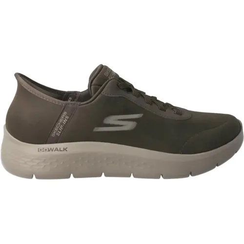 Brauner Flex Strick Sneaker , Herren, Größe: 41 EU - Skechers - Modalova