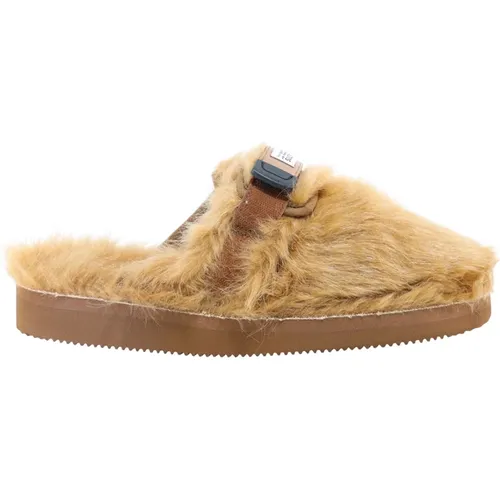 Comfortable Synthetic Fur Slippers , male, Sizes: 2 UK - Suicoke - Modalova