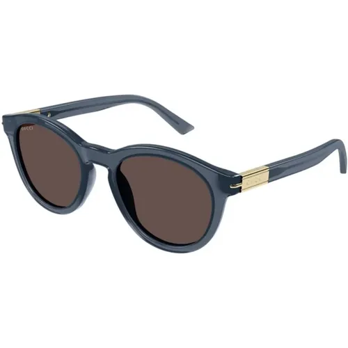 Blau Braun Sonnenbrille Gg1501S , unisex, Größe: 52 MM - Gucci - Modalova
