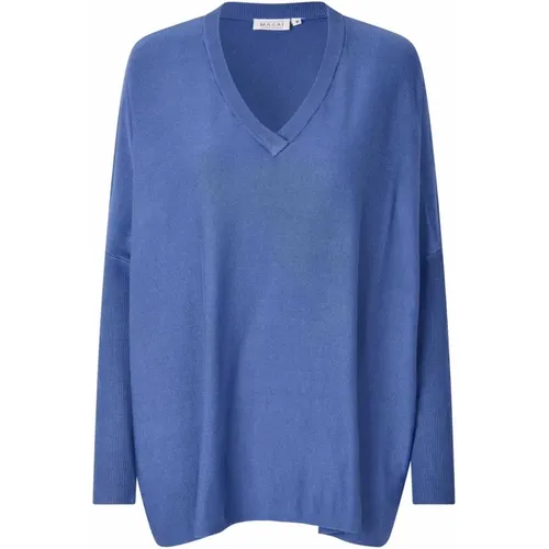 Oversized V-Neck Top Federal , Damen, Größe: M - Masai - Modalova