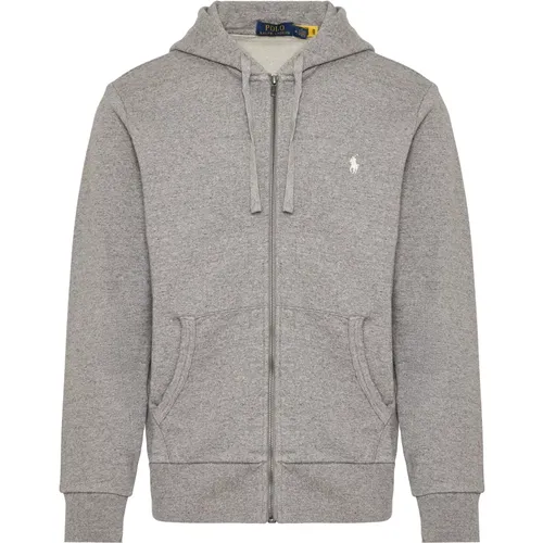 Cotton Zip Hoodie with Embroidered Logo , male, Sizes: M, 2XL - Ralph Lauren - Modalova