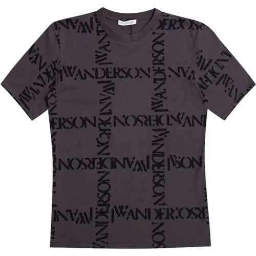 Dark Grey Logo T-shirt , female, Sizes: XS - JW Anderson - Modalova