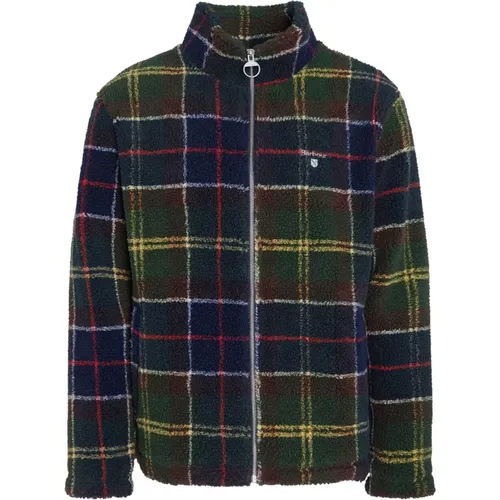 Sherpa Jacke mit Tartan-Muster , Herren, Größe: L - Barbour - Modalova