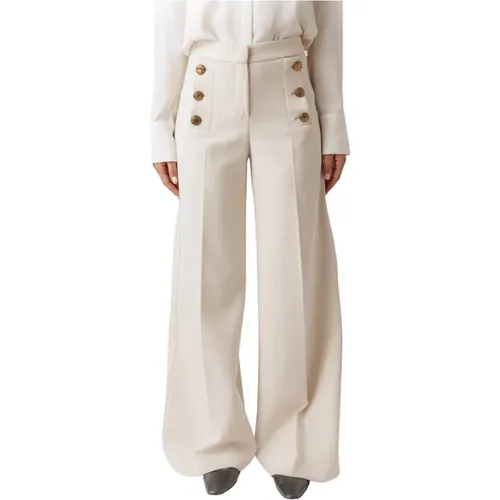 Bridget Cream Pants , female, Sizes: L, XL - Seductive - Modalova