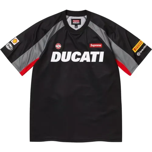 Limitierte Auflage Ducati Fußballtrikot Schwarz , Herren, Größe: 2XL - Supreme - Modalova