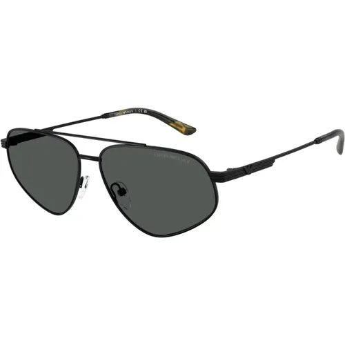 Ea2156 Matte Sunglasses Dark Grey , unisex, Sizes: 59 MM - Emporio Armani - Modalova