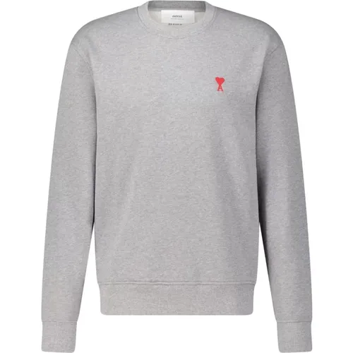 Logo Bestickter Pullover , Herren, Größe: M - Ami Paris - Modalova