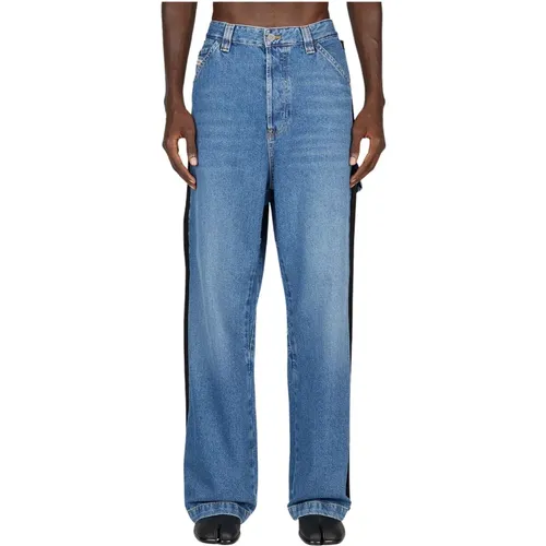 Baumwoll Straight Leg Jeans , Herren, Größe: W28 - Diesel - Modalova