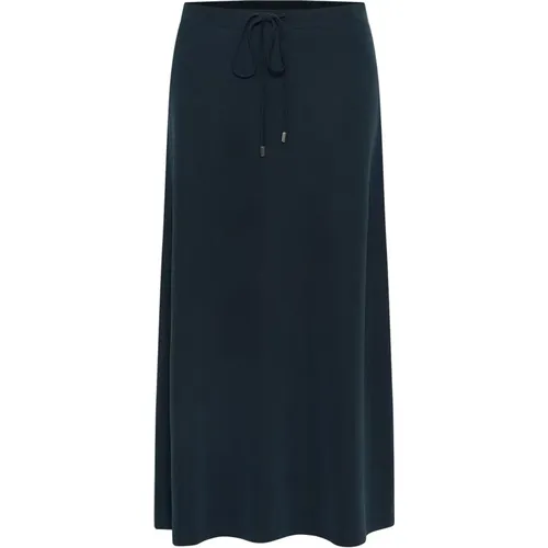 Elasticated Waist Skirt Dark Navy , female, Sizes: S, XL, L - Part Two - Modalova