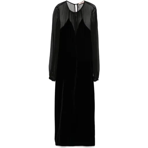 Schwarzes Elegantes Kleid für Frauen - Twinset - Modalova