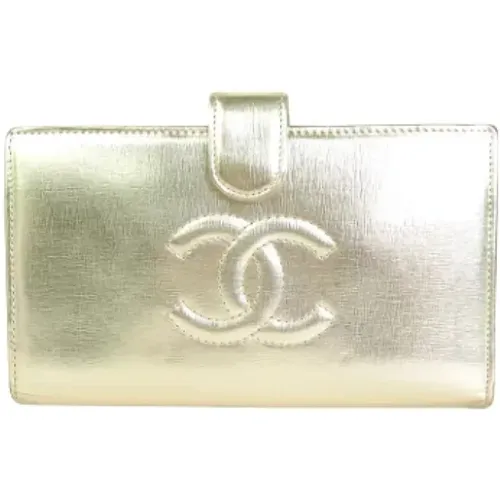 Pre-owned Gold Leather Women`s Bi-Fold Wallet , female, Sizes: ONE SIZE - Chanel Vintage - Modalova