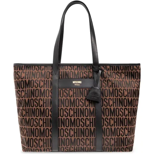 Shopper Tasche mit Monogramm , Damen, Größe: ONE Size - Moschino - Modalova