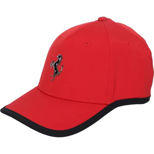 Logo-Plaque Baseball Cap, Black/ , male, Sizes: ONE SIZE - Ferrari - Modalova