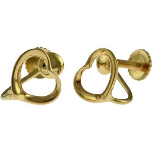 Pre-owned Gold earrings , female, Sizes: ONE SIZE - Tiffany & Co. Pre-owned - Modalova