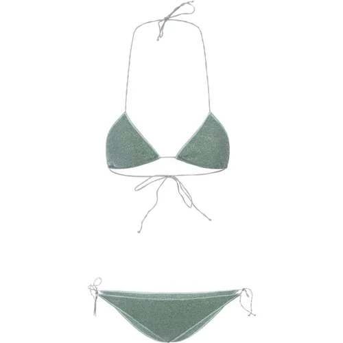 Grüne Meer Kleidung Bikini Lurex , Damen, Größe: S - Oseree - Modalova