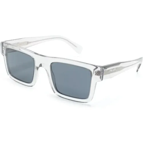 Graue Sonnenbrille mit Original-Etui , Herren, Größe: 52 MM - Prada - Modalova