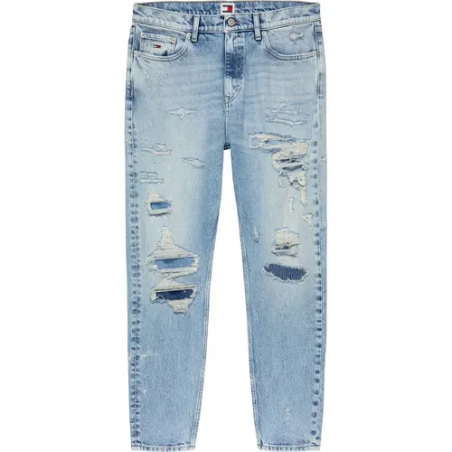 Distressed Relaxed Fit Jeans , male, Sizes: W28, W34, W31, W33, W30, W32, W29 - Tommy Jeans - Modalova