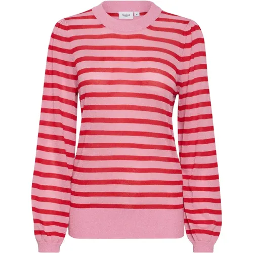 Shimmer Pullover Sweater Pink Frosting , female, Sizes: XL - Saint Tropez - Modalova