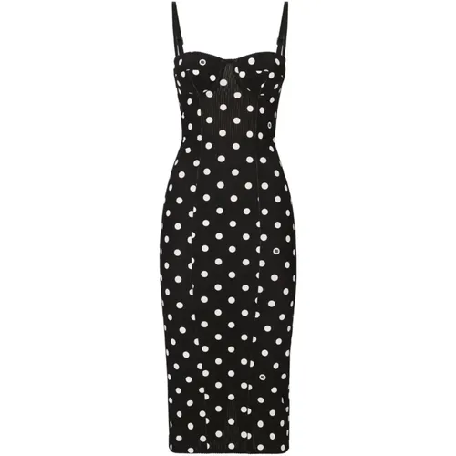 Polka Dot Sweetheart Kleid - Dolce & Gabbana - Modalova