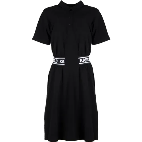 Pique Polo Dress , female, Sizes: S - Karl Lagerfeld - Modalova