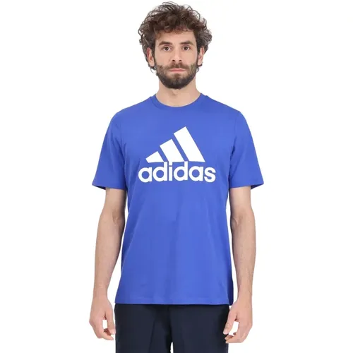 Essentials Single Jersey Big Logo T-shirt , Herren, Größe: M - Adidas - Modalova