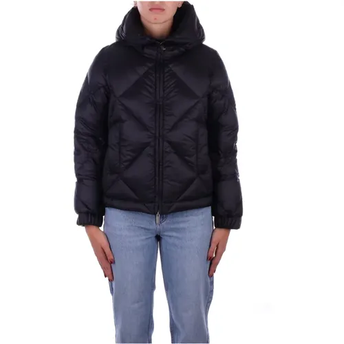 Gefütterte Jacke mit Kapuze und Reißverschluss , Damen, Größe: M - K-way - Modalova