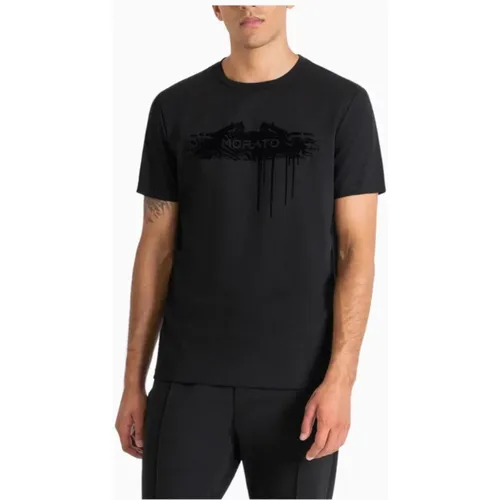 Schwarzes Baumwoll Grafik Logo T-shirt - Antony Morato - Modalova