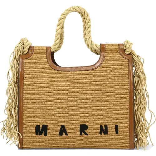 Marcel Cotton Polyamide Handbag , female, Sizes: ONE SIZE - Marni - Modalova