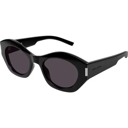 Geometric Acetate Sunglasses Glossy - Saint Laurent - Modalova