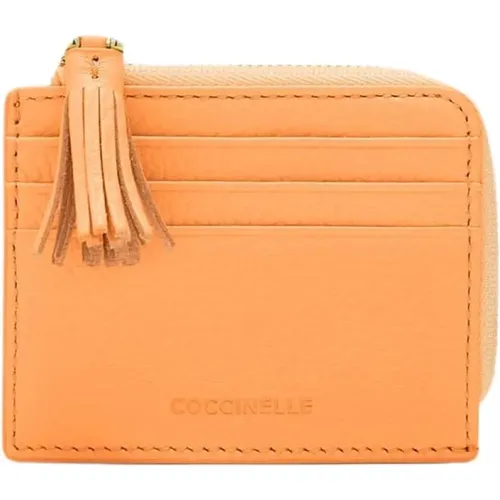 Leather Tassel Card Holder , female, Sizes: ONE SIZE - Coccinelle - Modalova