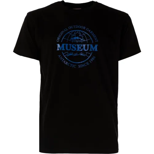 Leo Herren T-Shirt , Herren, Größe: L - Museum - Modalova