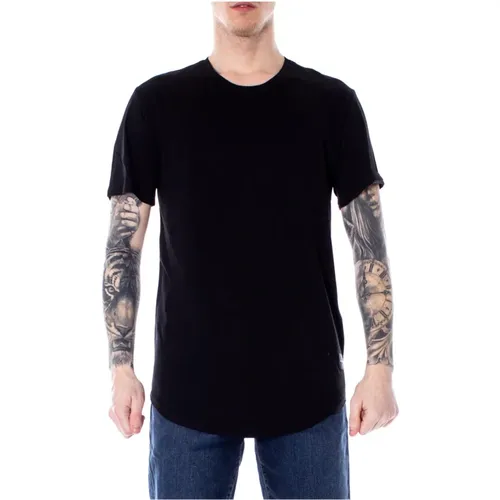 Schwarzes T-Shirt mit kurzen Ärmeln - Only & Sons - Modalova