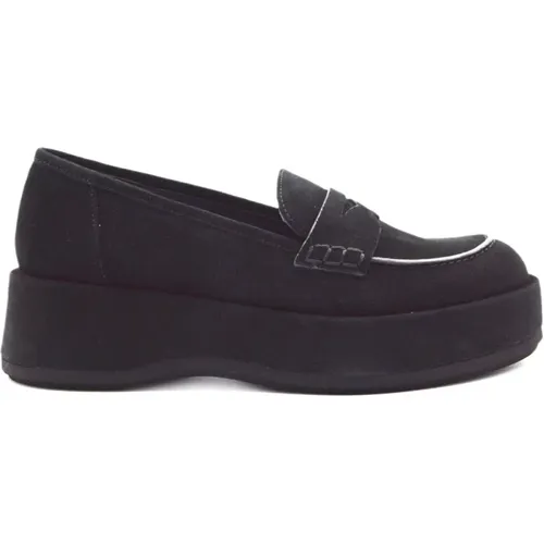 Stylish Moccasins with 5-inch Heels , female, Sizes: 3 UK, 6 UK, 4 UK, 5 UK - Paloma Barceló - Modalova