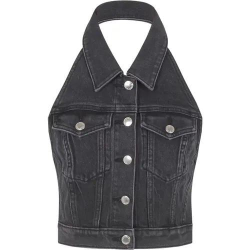 Denim Halter Top , Damen, Größe: M - alexander wang - Modalova