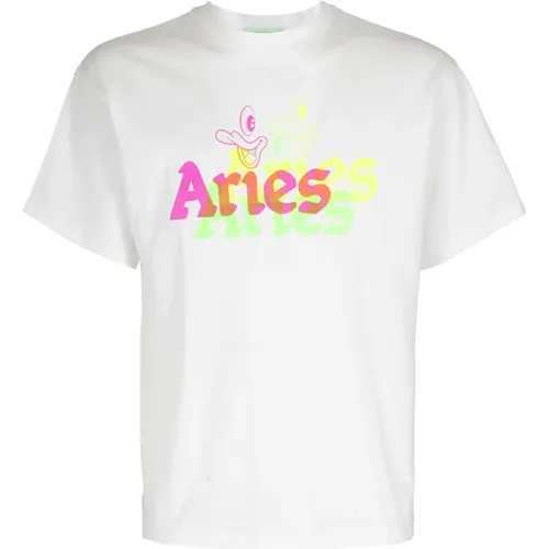 T-Shirts , Herren, Größe: M - Aries - Modalova