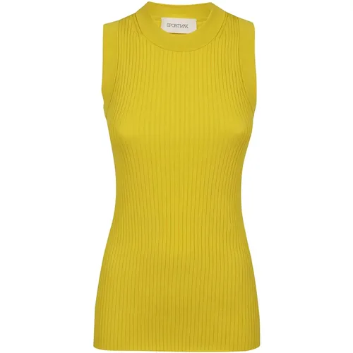 Limone Toledo Sleeveless Cotton Top , female, Sizes: M, XS - Max Mara - Modalova