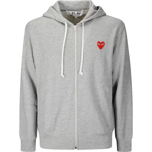 Roter Emblem-Sweatshirt , Herren, Größe: L - Comme des Garçons Play - Modalova