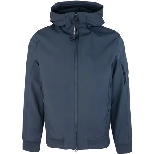 Blaue Kapuzenjacke mit Reißverschluss , Herren, Größe: XL - C.P. Company - Modalova