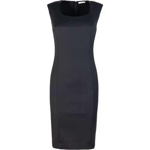 Schwarzes Baumwoll-Slim-Fit-Kleid , Damen, Größe: XS - PATRIZIA PEPE - Modalova