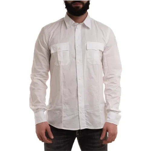 Cotton Poplin Shirt with Pockets , male, Sizes: L, 2XL, XL, S, M - Blauer - Modalova