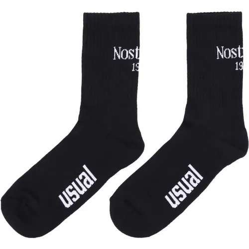 Schwarze Nostalgie Socken Pack - Usual - Modalova