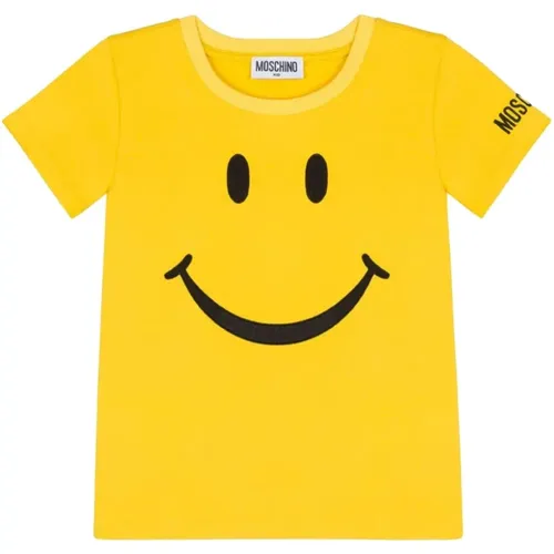 Lächeln Besticktes T-Shirt für Mädchen - Moschino - Modalova