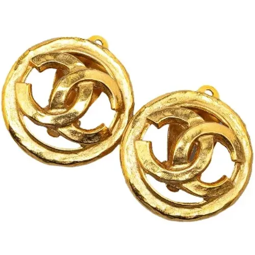 Pre-owned Metal earrings , female, Sizes: ONE SIZE - Chanel Vintage - Modalova