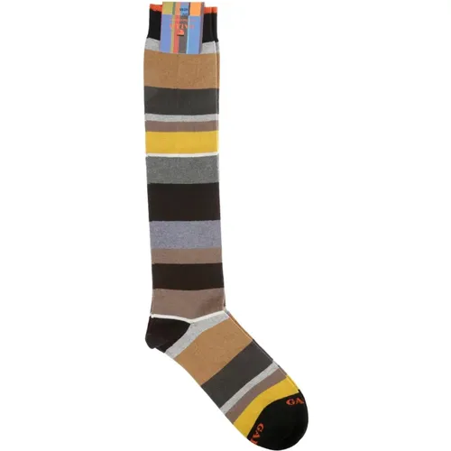 Nero Sasso Socken,Luxuriöse Italienische Baumwoll-Kaschmir Socken,Marine Eucalipto Socken - Gallo - Modalova